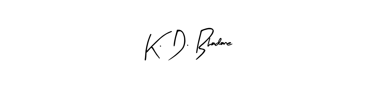 Design your own signature with our free online signature maker. With this signature software, you can create a handwritten (Arty Signature) signature for name K. D. Bhadane. K. D. Bhadane signature style 8 images and pictures png