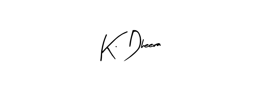 This is the best signature style for the K. Dheera name. Also you like these signature font (Arty Signature). Mix name signature. K. Dheera signature style 8 images and pictures png