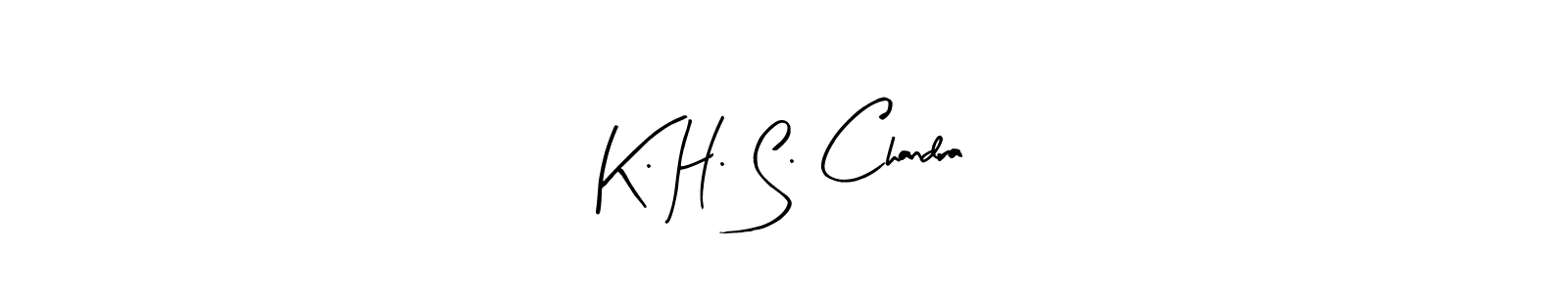 Create a beautiful signature design for name K. H. S. Chandra. With this signature (Arty Signature) fonts, you can make a handwritten signature for free. K. H. S. Chandra signature style 8 images and pictures png