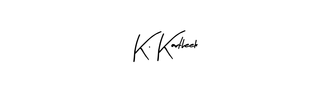 Make a beautiful signature design for name K. Kartheek. With this signature (Arty Signature) style, you can create a handwritten signature for free. K. Kartheek signature style 8 images and pictures png