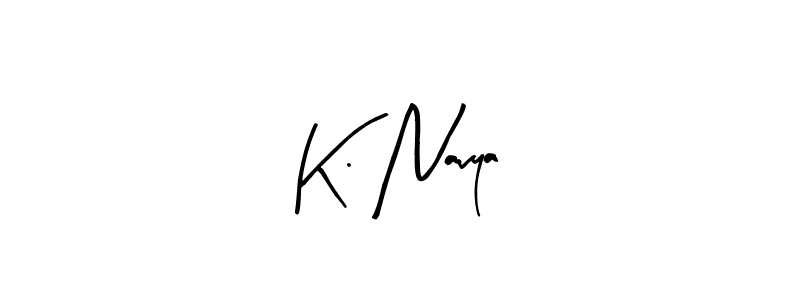 Create a beautiful signature design for name K. Navya. With this signature (Arty Signature) fonts, you can make a handwritten signature for free. K. Navya signature style 8 images and pictures png