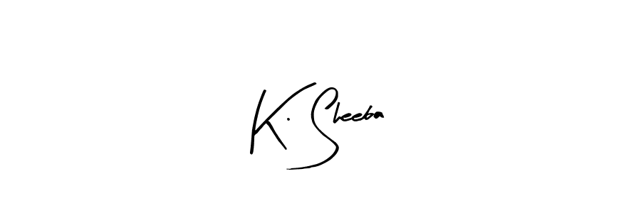 Create a beautiful signature design for name K. Sheeba. With this signature (Arty Signature) fonts, you can make a handwritten signature for free. K. Sheeba signature style 8 images and pictures png