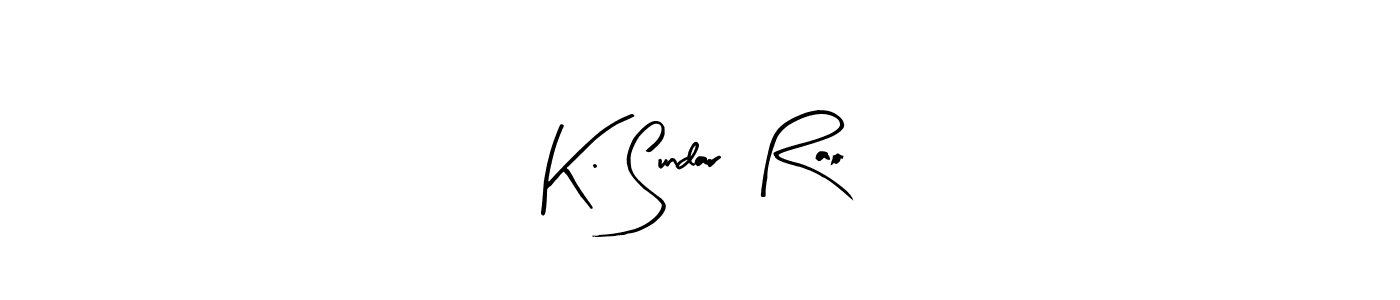 Arty Signature is a professional signature style that is perfect for those who want to add a touch of class to their signature. It is also a great choice for those who want to make their signature more unique. Get K. Sundar  Rao name to fancy signature for free. K. Sundar  Rao signature style 8 images and pictures png