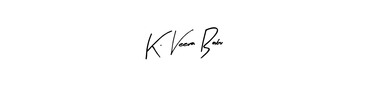 Similarly Arty Signature is the best handwritten signature design. Signature creator online .You can use it as an online autograph creator for name K. Veera Babu. K. Veera Babu signature style 8 images and pictures png