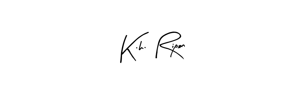 if you are searching for the best signature style for your name K.h. Ripon. so please give up your signature search. here we have designed multiple signature styles  using Arty Signature. K.h. Ripon signature style 8 images and pictures png