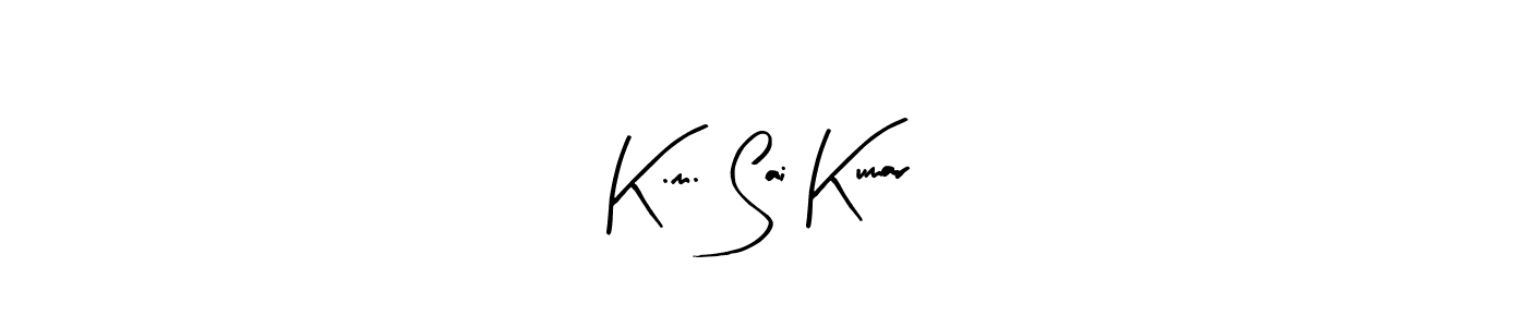 It looks lik you need a new signature style for name K.m. Sai Kumar. Design unique handwritten (Arty Signature) signature with our free signature maker in just a few clicks. K.m. Sai Kumar signature style 8 images and pictures png