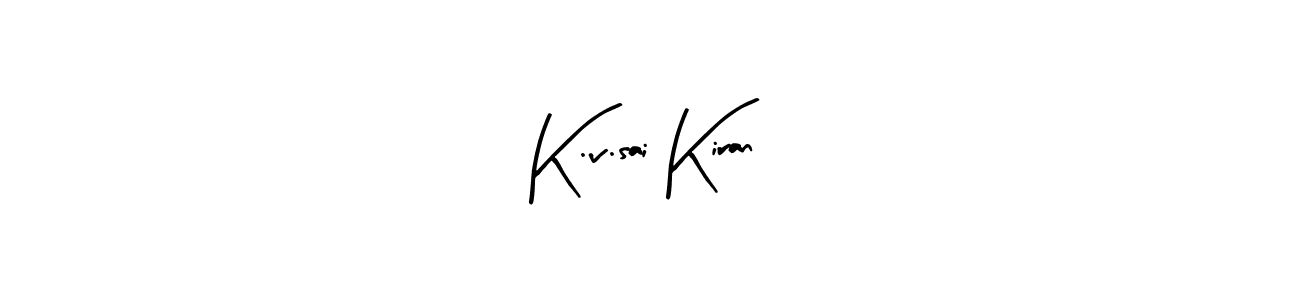 You should practise on your own different ways (Arty Signature) to write your name (K.v.sai Kiran) in signature. don't let someone else do it for you. K.v.sai Kiran signature style 8 images and pictures png