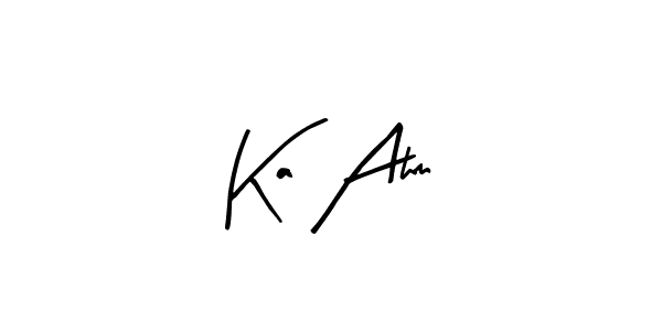 Use a signature maker to create a handwritten signature online. With this signature software, you can design (Arty Signature) your own signature for name Ka Ahm. Ka Ahm signature style 8 images and pictures png