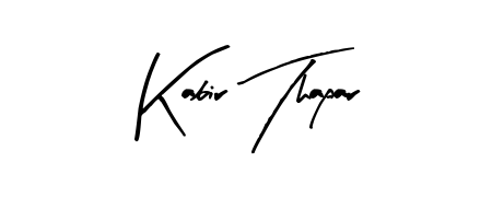 A modern signature idea for name Kabir Thapar using Arty Signature font. Clean strokes and elegant curves make it stand out instantly. Kabir Thapar signature style 8 images and pictures png