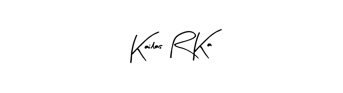 Arty Signature is a professional signature style that is perfect for those who want to add a touch of class to their signature. It is also a great choice for those who want to make their signature more unique. Get Kailas R Ka name to fancy signature for free. Kailas R Ka signature style 8 images and pictures png