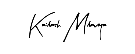 Create a beautiful signature design for name Kailash Mlaviya. With this signature (Arty Signature) fonts, you can make a handwritten signature for free. Kailash Mlaviya signature style 8 images and pictures png