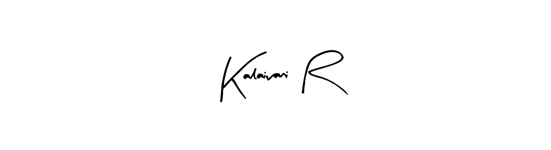 Create a beautiful signature design for name Kalaivani R. With this signature (Arty Signature) fonts, you can make a handwritten signature for free. Kalaivani R signature style 8 images and pictures png