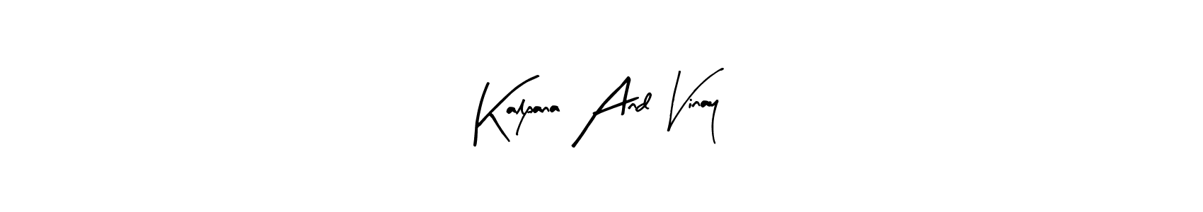 Arty Signature is a professional signature style that is perfect for those who want to add a touch of class to their signature. It is also a great choice for those who want to make their signature more unique. Get Kalpana And Vinay name to fancy signature for free. Kalpana And Vinay signature style 8 images and pictures png