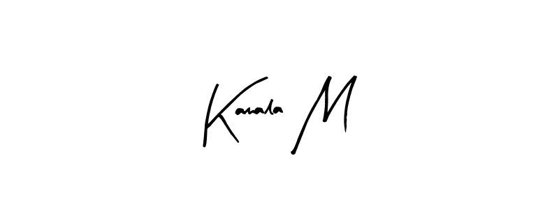Arty Signature is a professional signature style that is perfect for those who want to add a touch of class to their signature. It is also a great choice for those who want to make their signature more unique. Get Kamala M name to fancy signature for free. Kamala M signature style 8 images and pictures png