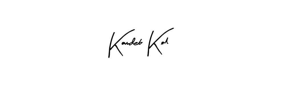 Make a beautiful signature design for name Kamdeb Kol. With this signature (Arty Signature) style, you can create a handwritten signature for free. Kamdeb Kol signature style 8 images and pictures png