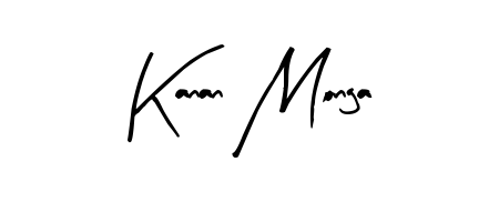 Personalize your online presence with Kanan Monga signature rendered in elegant Arty Signature font. Great for website footers and blogs. Kanan Monga signature style 8 images and pictures png