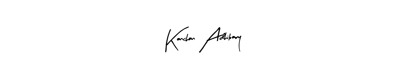 How to Draw Kanchan Adhikary signature style? Arty Signature is a latest design signature styles for name Kanchan Adhikary. Kanchan Adhikary signature style 8 images and pictures png
