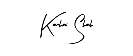 A sleek calligraphic signature for name Kanhai Shah utilizing Arty Signature styling. Great for adding personal signatures to photos and art. Kanhai Shah signature style 8 images and pictures png