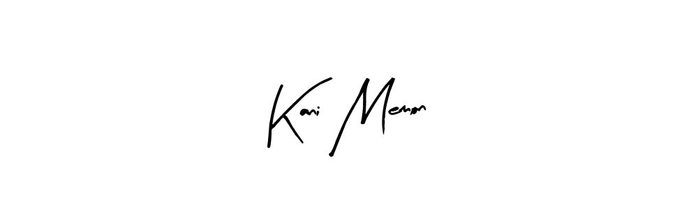 You can use this online signature creator to create a handwritten signature for the name Kani Memon. This is the best online autograph maker. Kani Memon signature style 8 images and pictures png