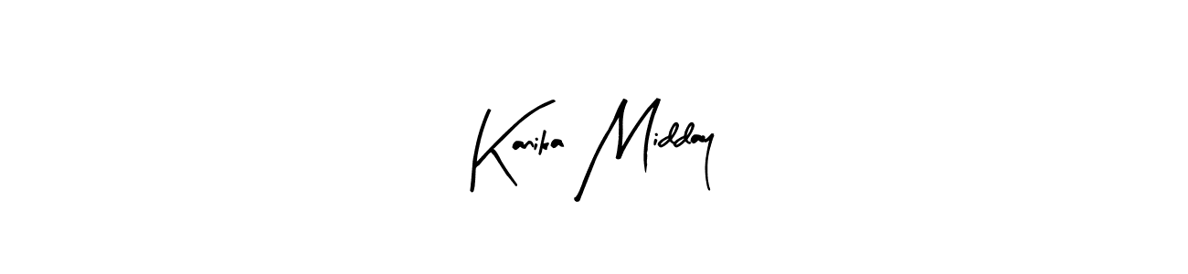 if you are searching for the best signature style for your name Kanika Midday. so please give up your signature search. here we have designed multiple signature styles  using Arty Signature. Kanika Midday signature style 8 images and pictures png