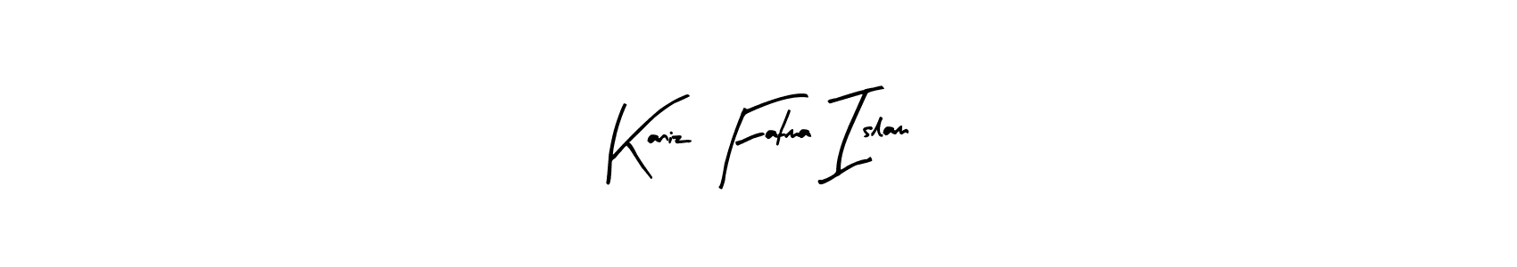 How to make Kaniz Fatma Islam name signature. Use Arty Signature style for creating short signs online. This is the latest handwritten sign. Kaniz Fatma Islam signature style 8 images and pictures png