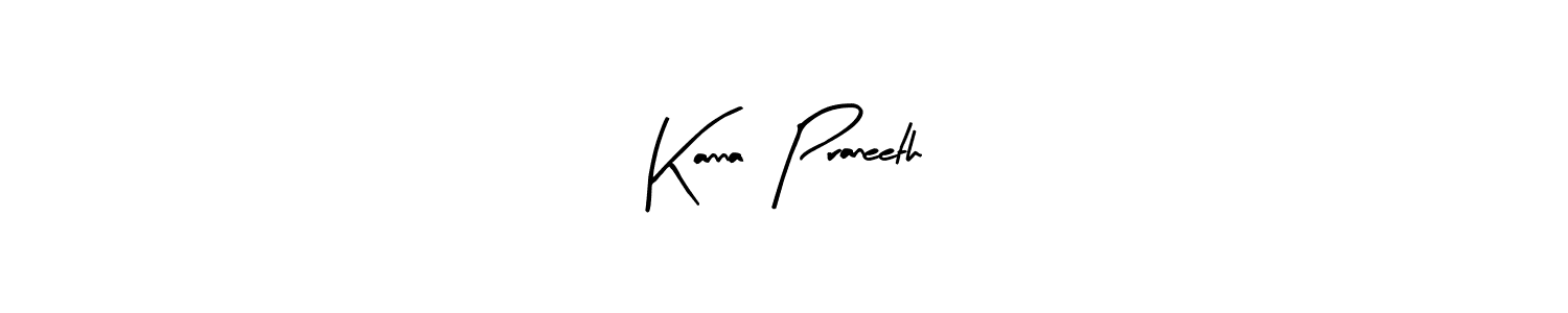 Similarly Arty Signature is the best handwritten signature design. Signature creator online .You can use it as an online autograph creator for name Kanna  Praneeth. Kanna  Praneeth signature style 8 images and pictures png