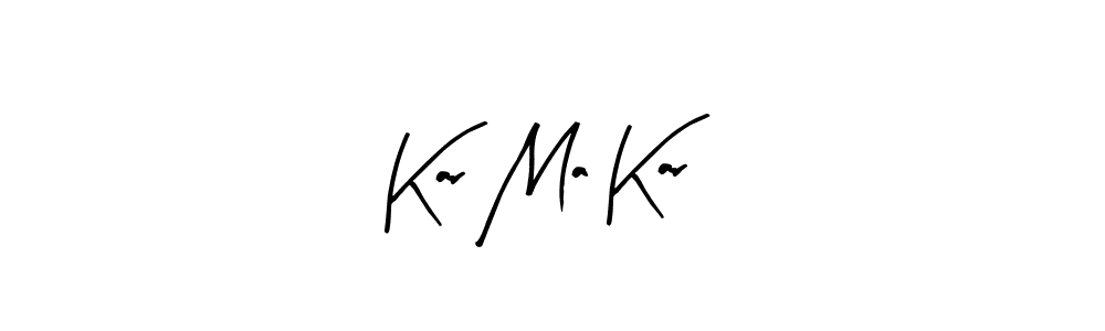 Arty Signature is a professional signature style that is perfect for those who want to add a touch of class to their signature. It is also a great choice for those who want to make their signature more unique. Get Kar Ma Kar name to fancy signature for free. Kar Ma Kar signature style 8 images and pictures png