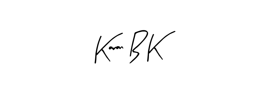 Create a beautiful signature design for name Karan B K. With this signature (Arty Signature) fonts, you can make a handwritten signature for free. Karan B K signature style 8 images and pictures png