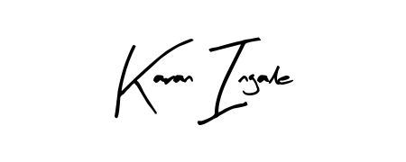 Enhance your business communications with Karan Ingale signature in Arty Signature lettering. Clean, modern, and universally compatible. Karan Ingale signature style 8 images and pictures png