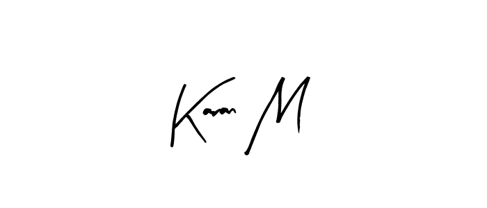 Similarly Arty Signature is the best handwritten signature design. Signature creator online .You can use it as an online autograph creator for name Karan M. Karan M signature style 8 images and pictures png