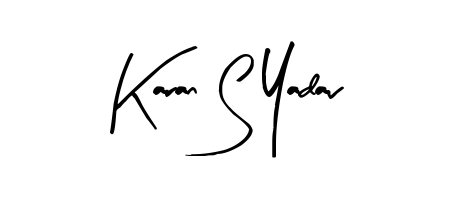 A modern signature idea for name Karan S Yadav using Arty Signature font. Clean strokes and elegant curves make it stand out instantly. Karan S Yadav signature style 8 images and pictures png