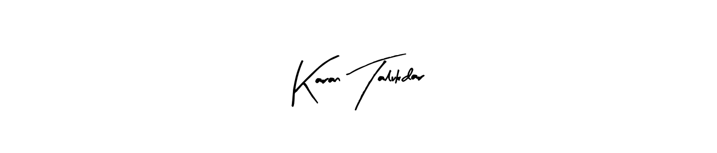 Similarly Arty Signature is the best handwritten signature design. Signature creator online .You can use it as an online autograph creator for name Karan Talukdar. Karan Talukdar signature style 8 images and pictures png