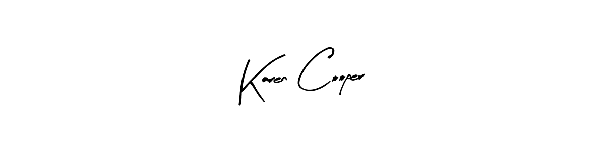 Create a beautiful signature design for name Karen Cooper. With this signature (Arty Signature) fonts, you can make a handwritten signature for free. Karen Cooper signature style 8 images and pictures png