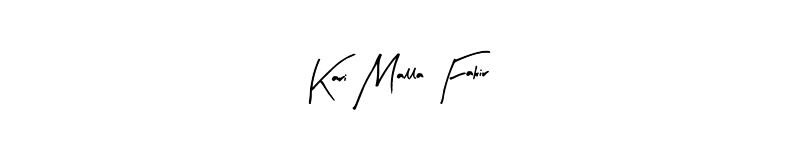 Design your own signature with our free online signature maker. With this signature software, you can create a handwritten (Arty Signature) signature for name Kari Malla Fakir. Kari Malla Fakir signature style 8 images and pictures png