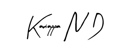 Explore multiple handwriting variations for Kariappa N D including this stunning Arty Signature design. Free to use across all platforms. Kariappa N D signature style 8 images and pictures png