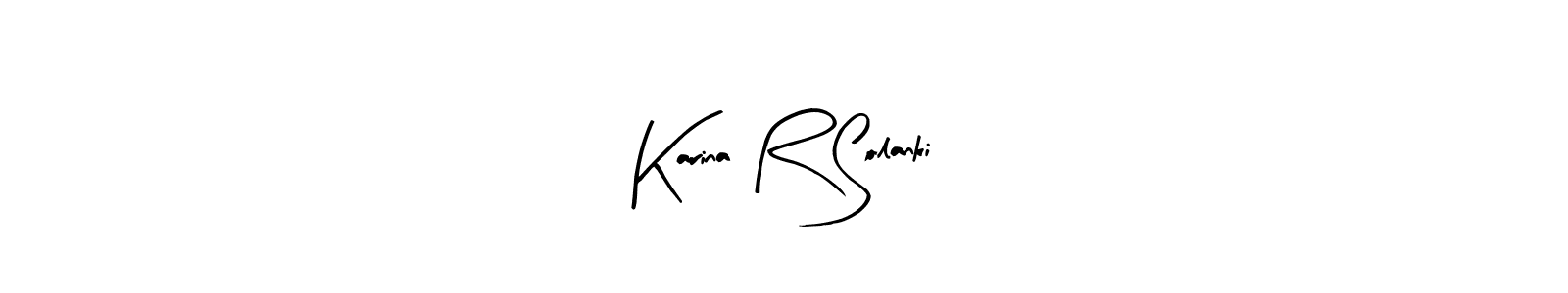 Create a beautiful signature design for name Karina R Solanki. With this signature (Arty Signature) fonts, you can make a handwritten signature for free. Karina R Solanki signature style 8 images and pictures png