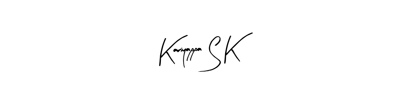 Use a signature maker to create a handwritten signature online. With this signature software, you can design (Arty Signature) your own signature for name Kariyappa S K. Kariyappa S K signature style 8 images and pictures png