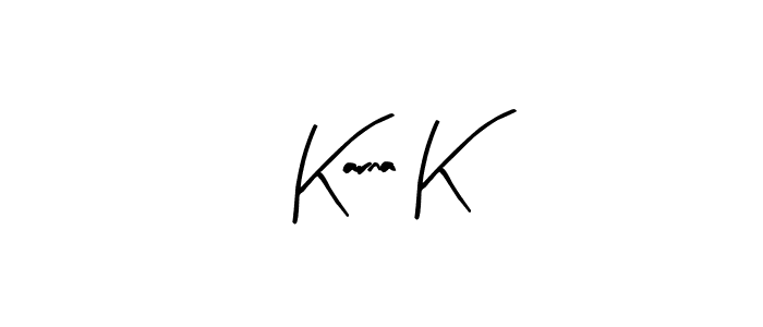 if you are searching for the best signature style for your name Karna K. so please give up your signature search. here we have designed multiple signature styles  using Arty Signature. Karna K signature style 8 images and pictures png