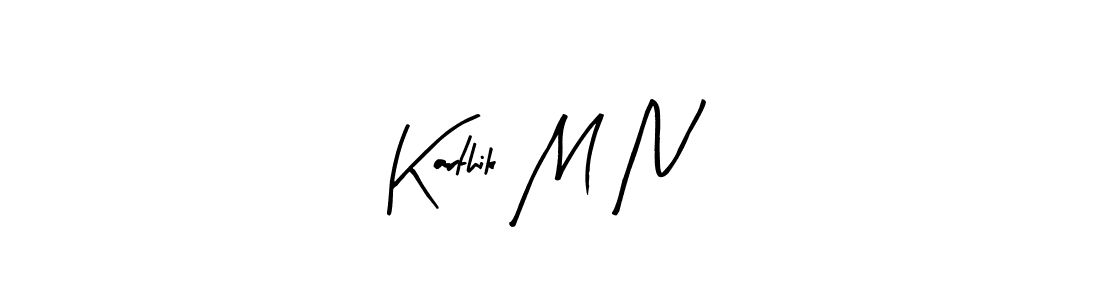 if you are searching for the best signature style for your name Karthik M N. so please give up your signature search. here we have designed multiple signature styles  using Arty Signature. Karthik M N signature style 8 images and pictures png