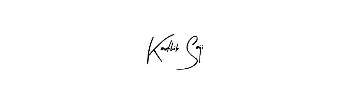 Make a beautiful signature design for name Karthik Saji. With this signature (Arty Signature) style, you can create a handwritten signature for free. Karthik Saji signature style 8 images and pictures png