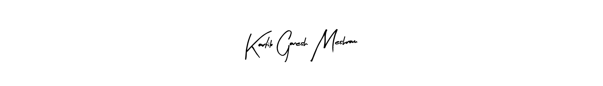 Also we have Kartik Ganesh Meshram name is the best signature style. Create professional handwritten signature collection using Arty Signature autograph style. Kartik Ganesh Meshram signature style 8 images and pictures png