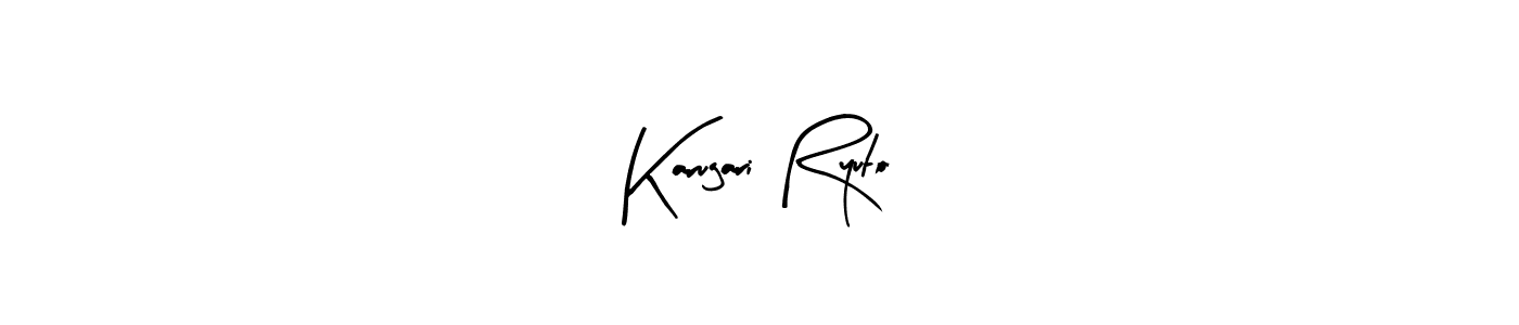 How to make Karugari Ryuto name signature. Use Arty Signature style for creating short signs online. This is the latest handwritten sign. Karugari Ryuto signature style 8 images and pictures png