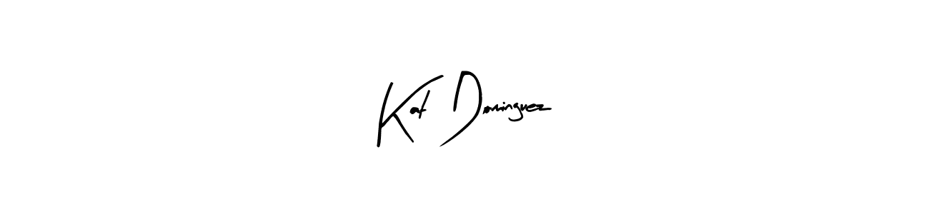 Arty Signature is a professional signature style that is perfect for those who want to add a touch of class to their signature. It is also a great choice for those who want to make their signature more unique. Get Kat Dominguez name to fancy signature for free. Kat Dominguez signature style 8 images and pictures png
