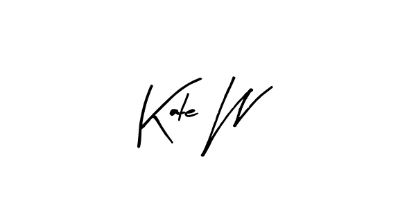 Use a signature maker to create a handwritten signature online. With this signature software, you can design (Arty Signature) your own signature for name Kate W. Kate W signature style 8 images and pictures png