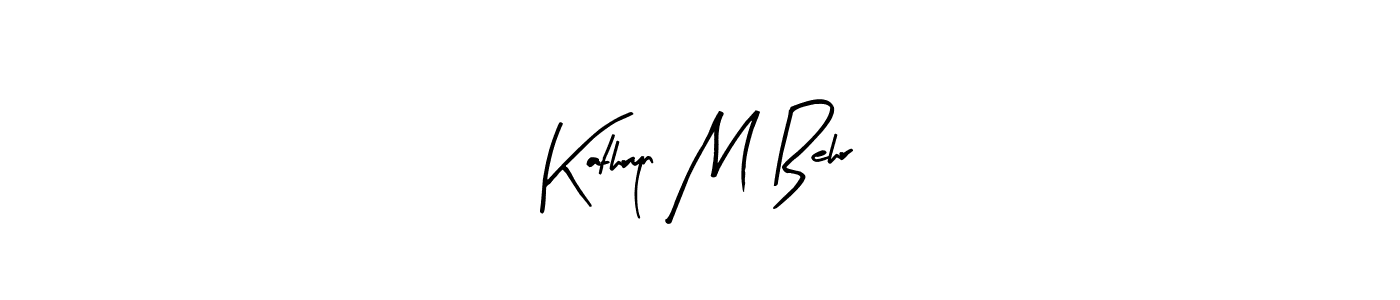 Make a beautiful signature design for name Kathryn M Behr. With this signature (Arty Signature) style, you can create a handwritten signature for free. Kathryn M Behr signature style 8 images and pictures png