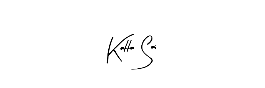 Use a signature maker to create a handwritten signature online. With this signature software, you can design (Arty Signature) your own signature for name Katta Sai. Katta Sai signature style 8 images and pictures png