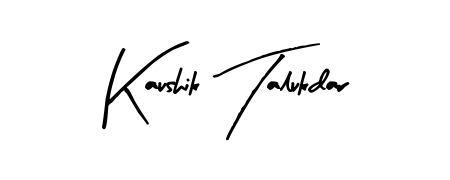 Create your official email sign-off with Kaushik Talukdar name in Arty Signature style. Crisp, clean, and perfectly legible across all screens. Kaushik Talukdar signature style 8 images and pictures png