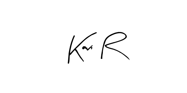 How to make Kavi R name signature. Use Arty Signature style for creating short signs online. This is the latest handwritten sign. Kavi R signature style 8 images and pictures png
