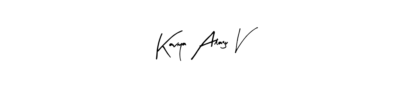 Create a beautiful signature design for name Kaviya Alagu V. With this signature (Arty Signature) fonts, you can make a handwritten signature for free. Kaviya Alagu V signature style 8 images and pictures png