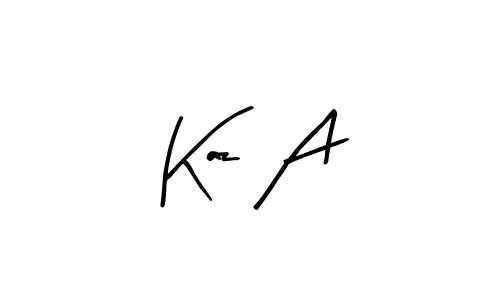 Create a beautiful signature design for name Kaz A. With this signature (Arty Signature) fonts, you can make a handwritten signature for free. Kaz A signature style 8 images and pictures png